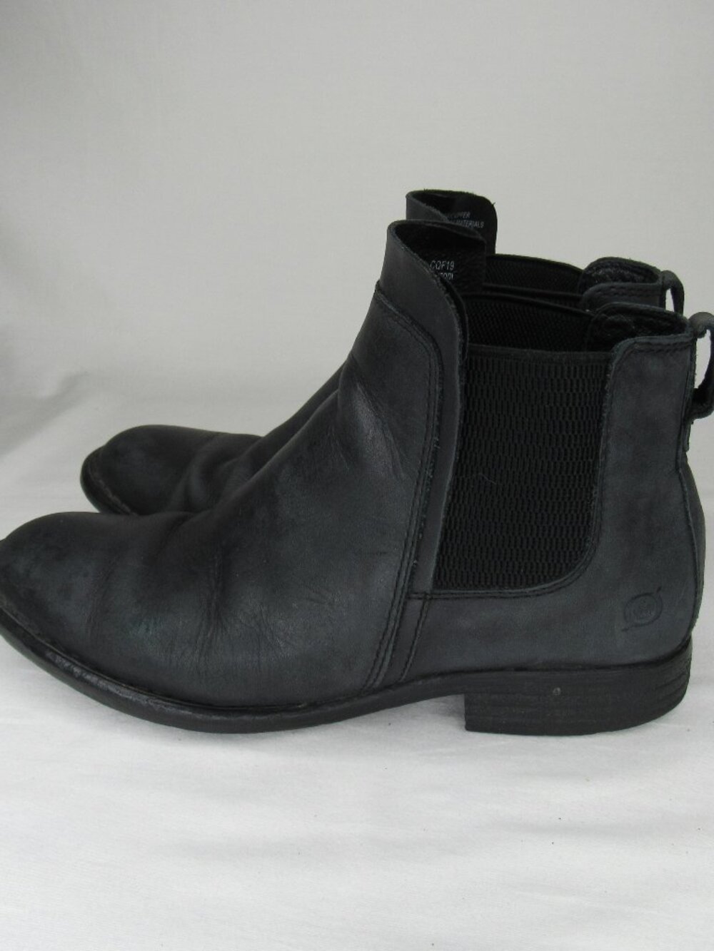 Born Black Leather Chelsea Ankle Boots Booties Women's 6.5